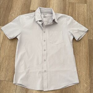 FLX Men's Light Gray Casual Button Down Shirt